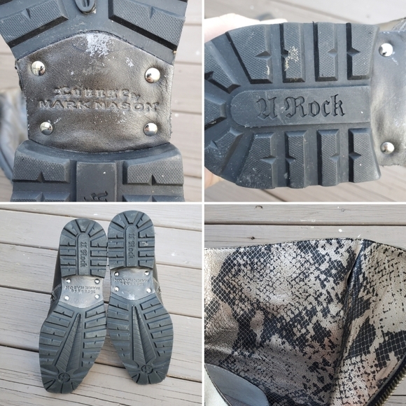 Mark Nason Lounge U Rock Salud Punk Rock Grunge Scene Brown Leather Boots 9 - Picture 8 of 8